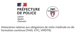 Demande d'attestation préfectorale